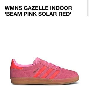 BRAND NEW 
WMNS GAZELLE INDOOR 'BEAM PINK SOLAR RED'